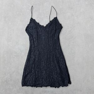 One Up Size Small 90s Style Black Lace Mini Dress